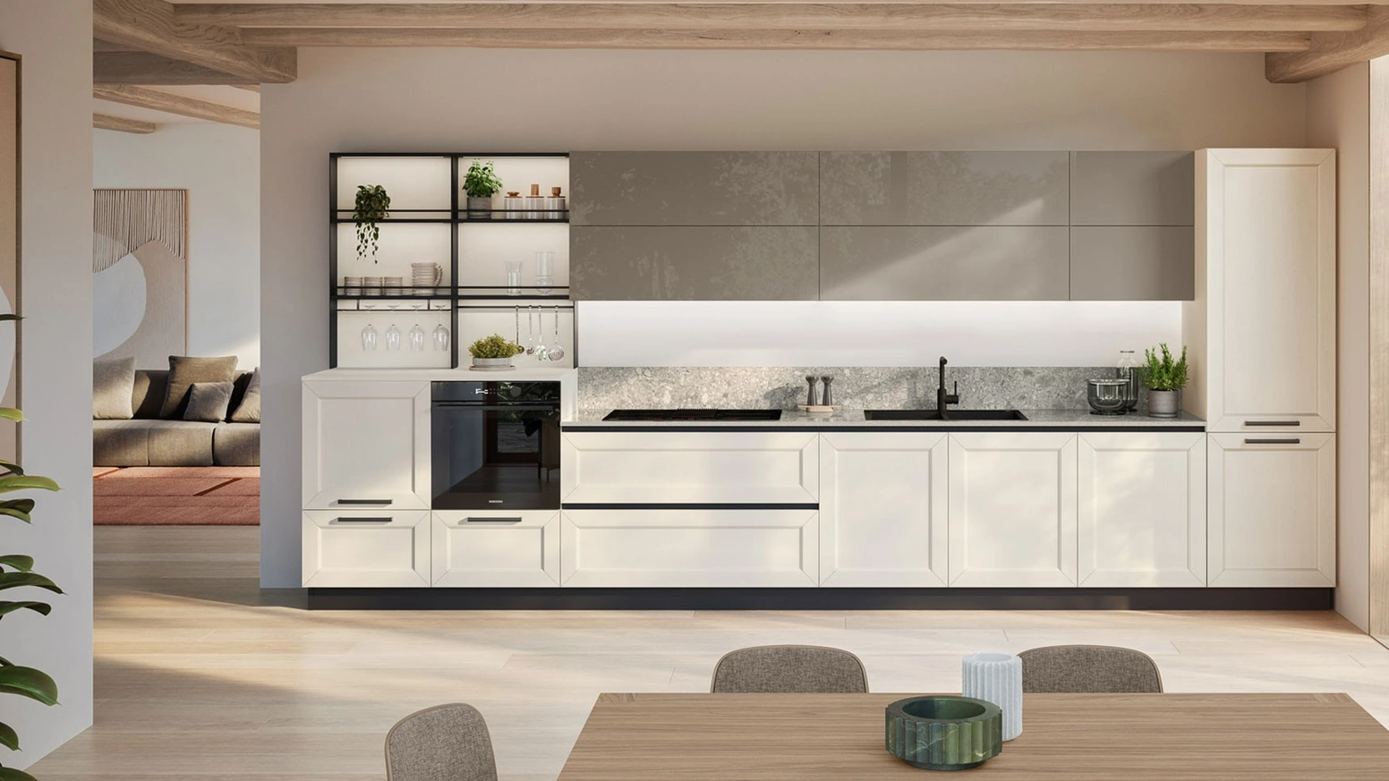 Cucina Moderna lineare Tablet 02 di Veneta Cucine