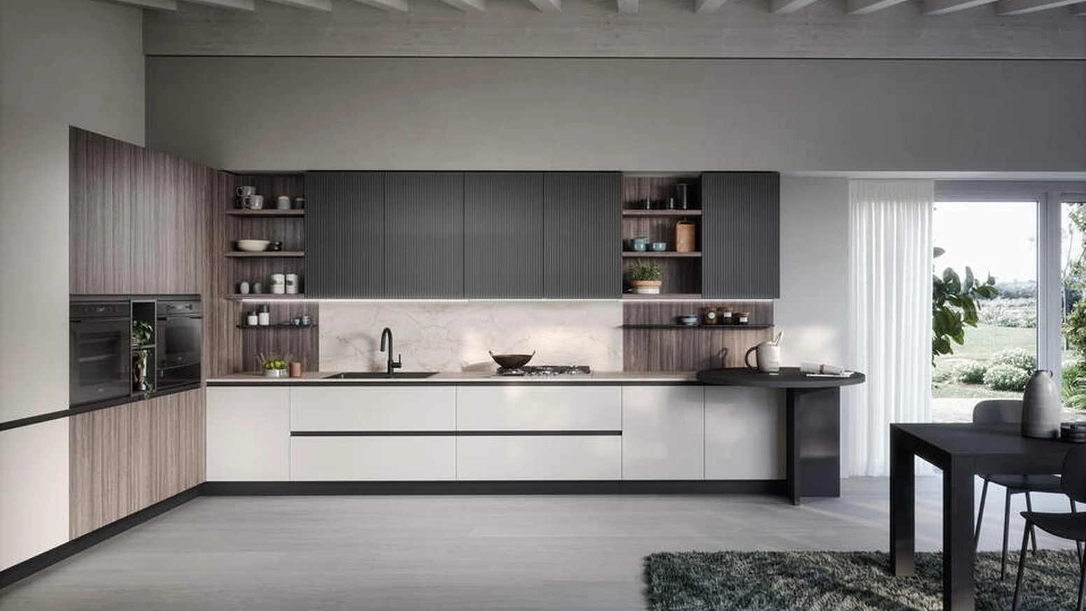 Cucina Moderna angolare Zoe Composizione 03 di Prima Cucine