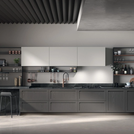 Cucina su misura angolare Carattere 06 in Frassino Chia di Scavolini