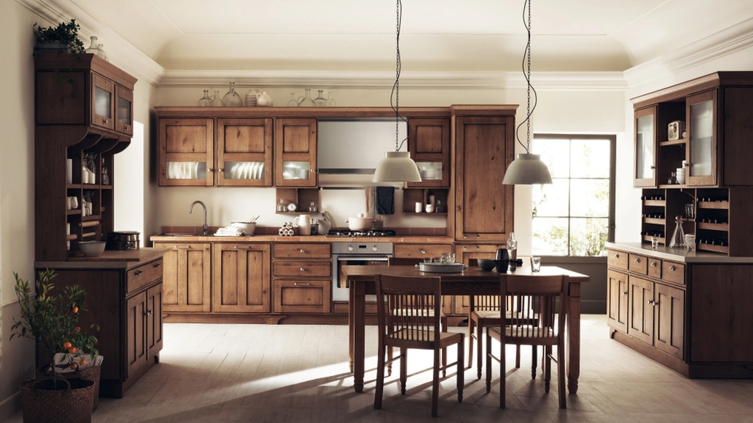 Cucina su misura Favilla 08 in Rovere Nodato di Scavolini