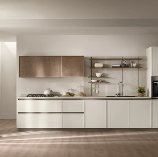 Cucina lineare su misura Poetica 06 in Frassino di Scavolini