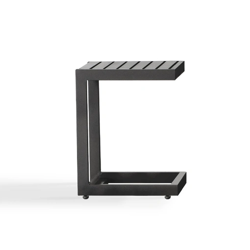 Tavolino Antibes in alluminio verniciato antracite di La Seggiola