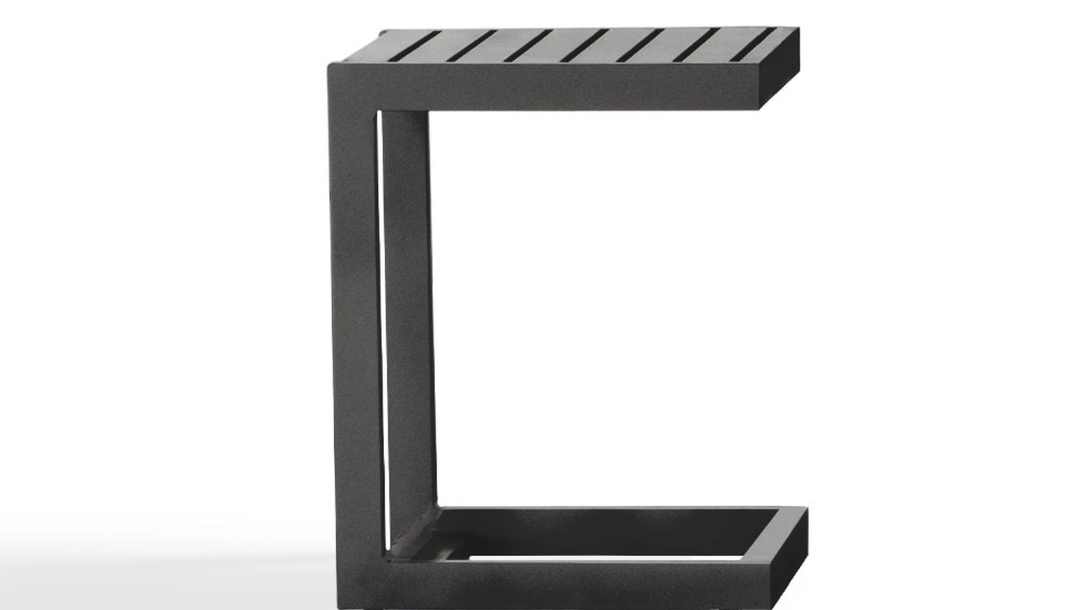 Tavolino Antibes in alluminio verniciato antracite di La Seggiola