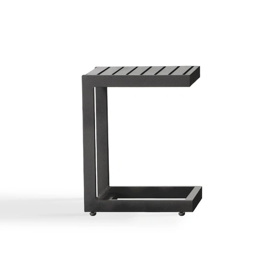 Tavolino Antibes in alluminio verniciato antracite di La Seggiola