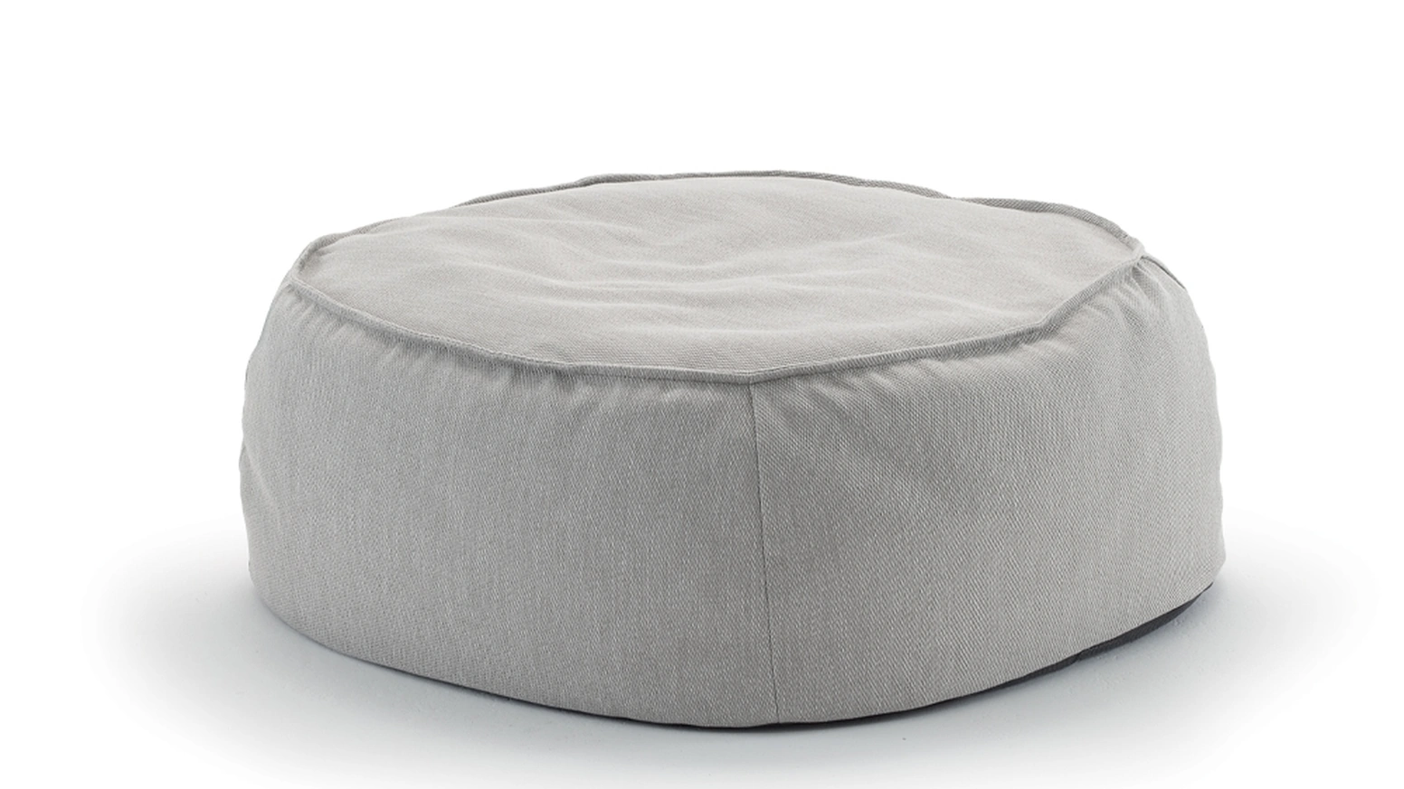 Pouf tavolino Bill in tessuto grigio di La Seggiola